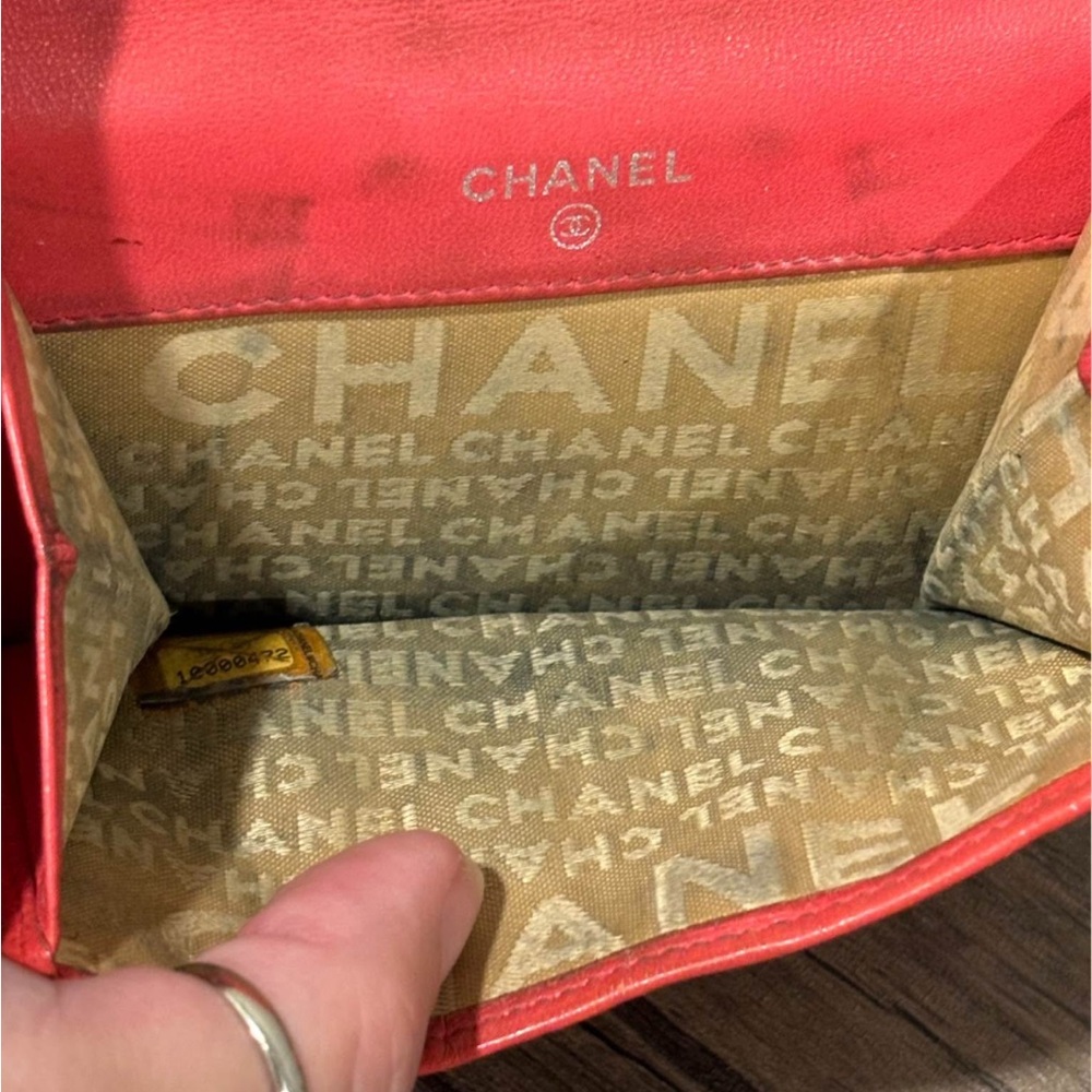 CHANEL Vintage "Icon" French Purse Lucky Symbols Lambskin Leather Trifold Wallet - Picture 7 of 8